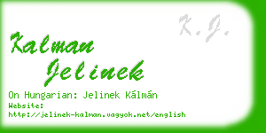 kalman jelinek business card