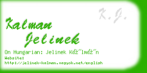 kalman jelinek business card